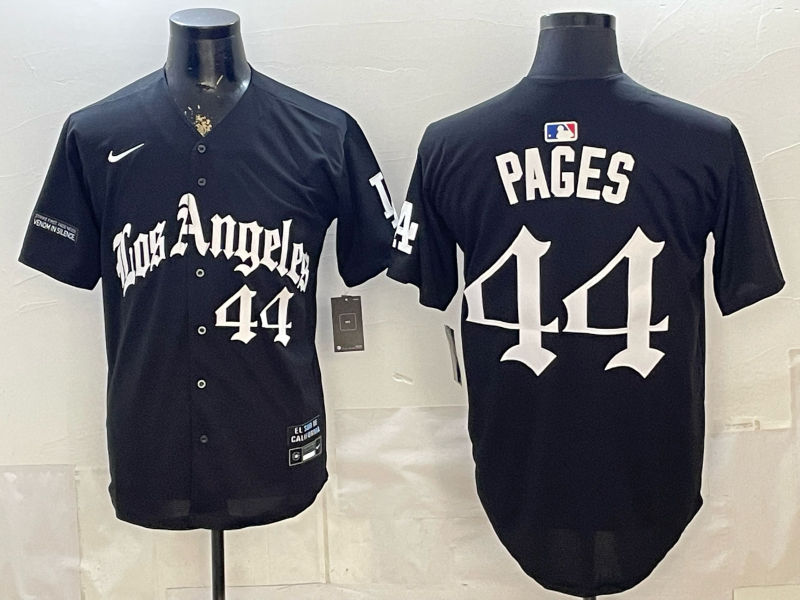 Men Los Angeles Dodgers #44 Pages black Game 2026 Nike MLB Jersey 0521054